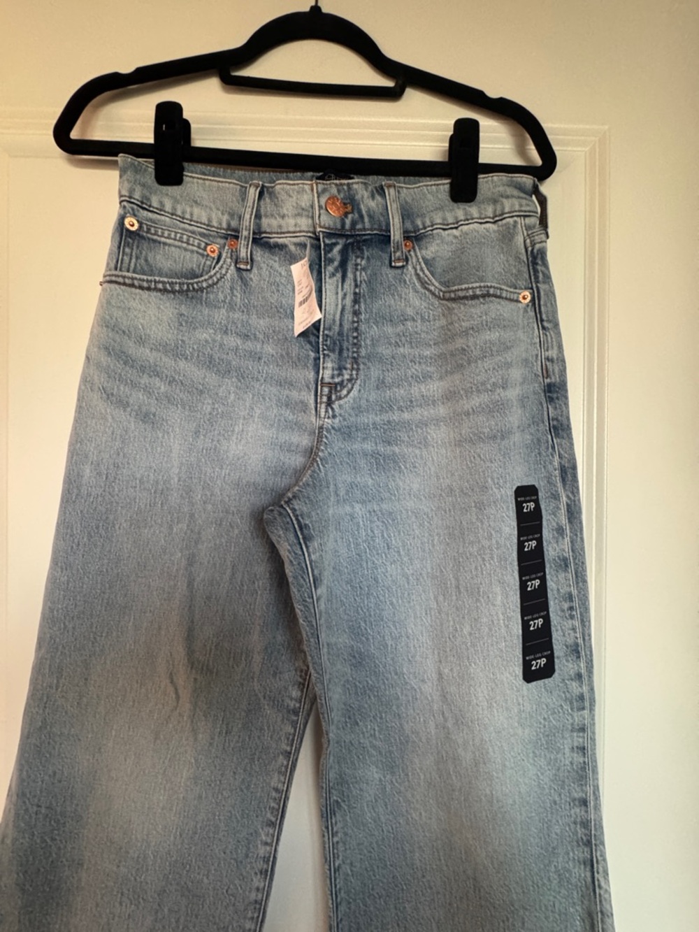 NWT! J. CREW FACTORY Petite wide-leg cropped jean in all-day stretch Size 27P - Picture 5 of 16